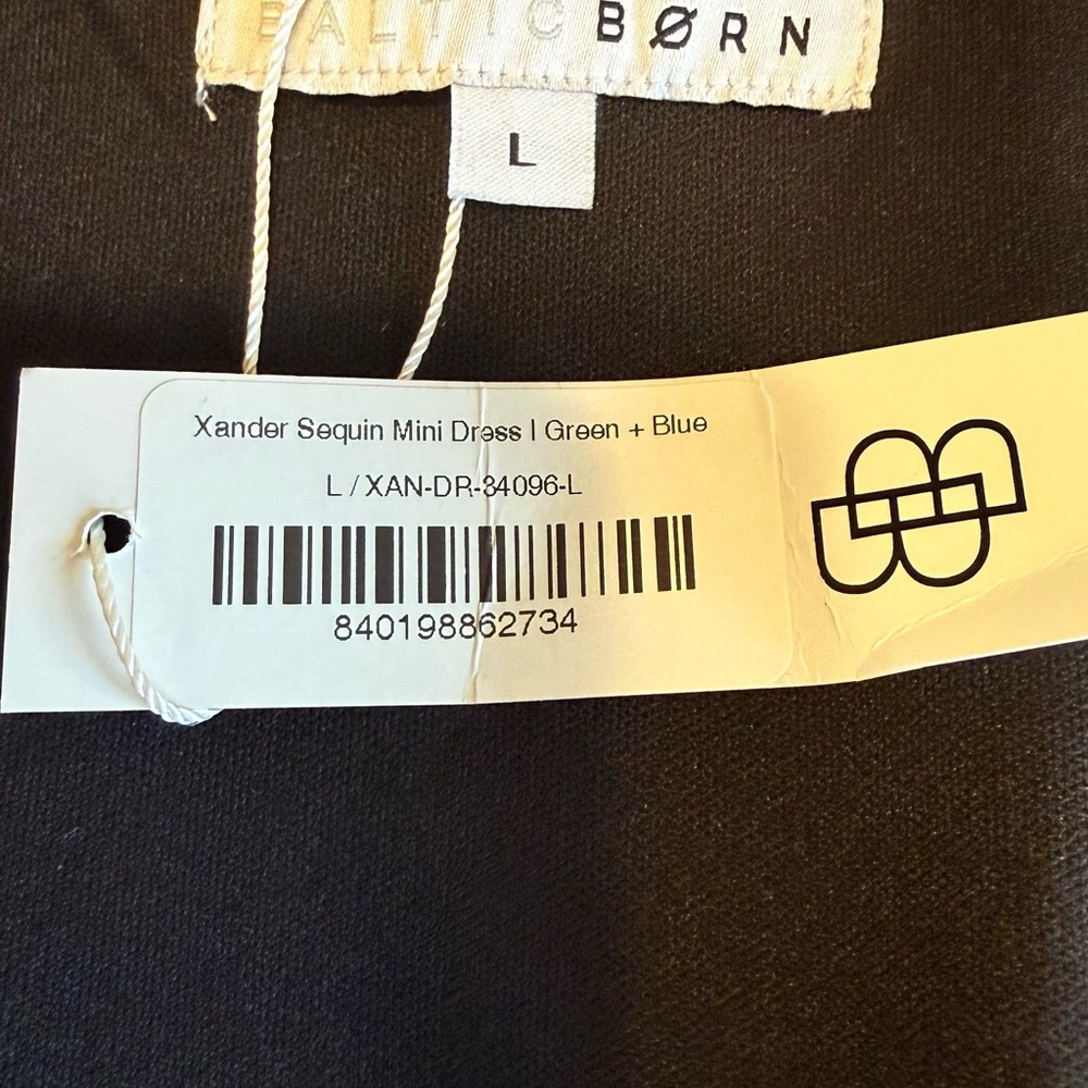 Baltic Born Green and Blue Sequin Mini Dress - Picture 4 of 5